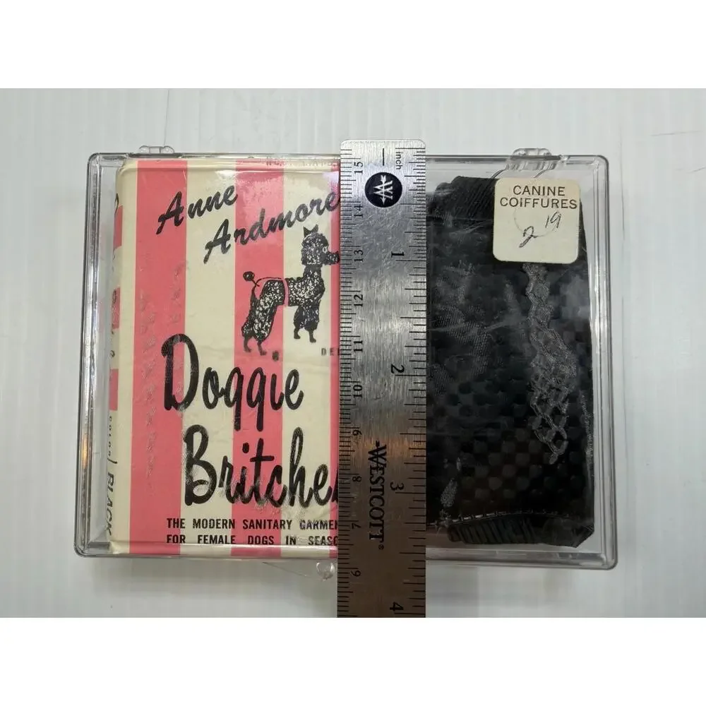 Vintage Anne Ardmore’s Doggie Britches Modern Sanitary Garment Black Small 1950s